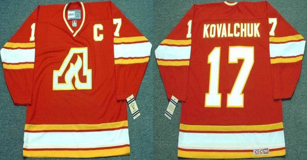 2019 Men Calgary Flames 17 Kovalchuk red CCM NHL jerseys